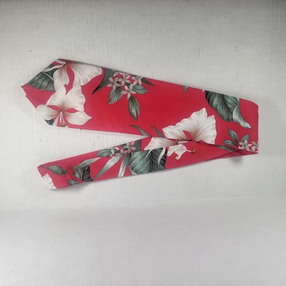 KY's Hawaiian Hibiscus Tropical Floral Resort Vacation Workwear 54" Tie - Picture 1 of 4
